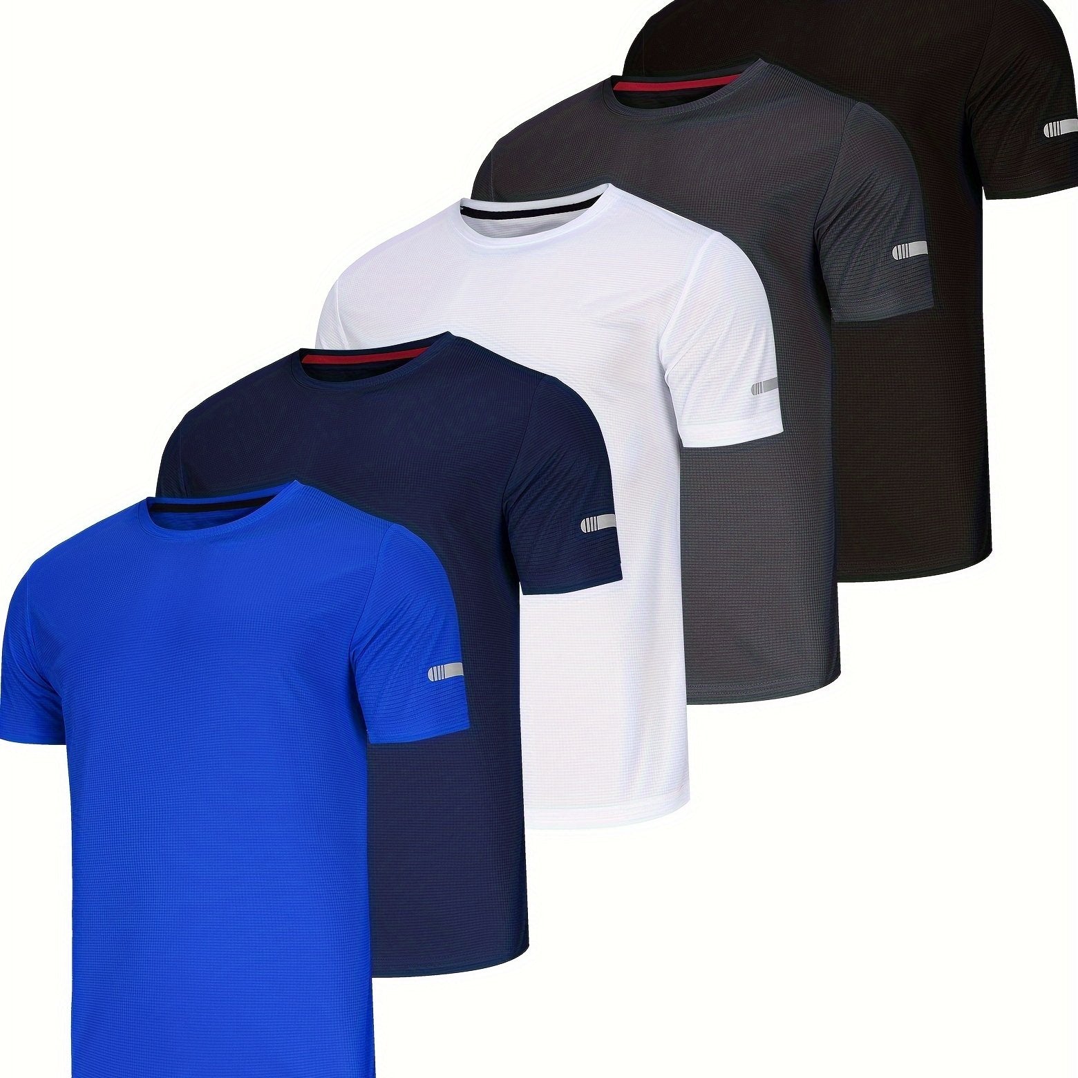 Men’s 5-Pack Athletic Breathable T-Shirts