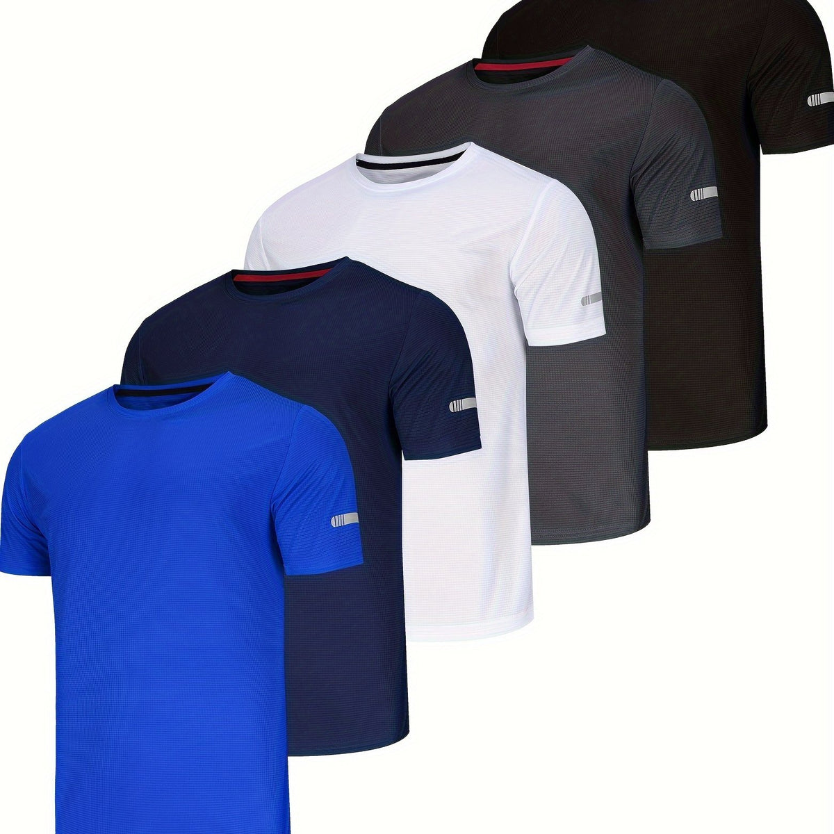 Men’s 5-Pack Athletic Breathable T-Shirts