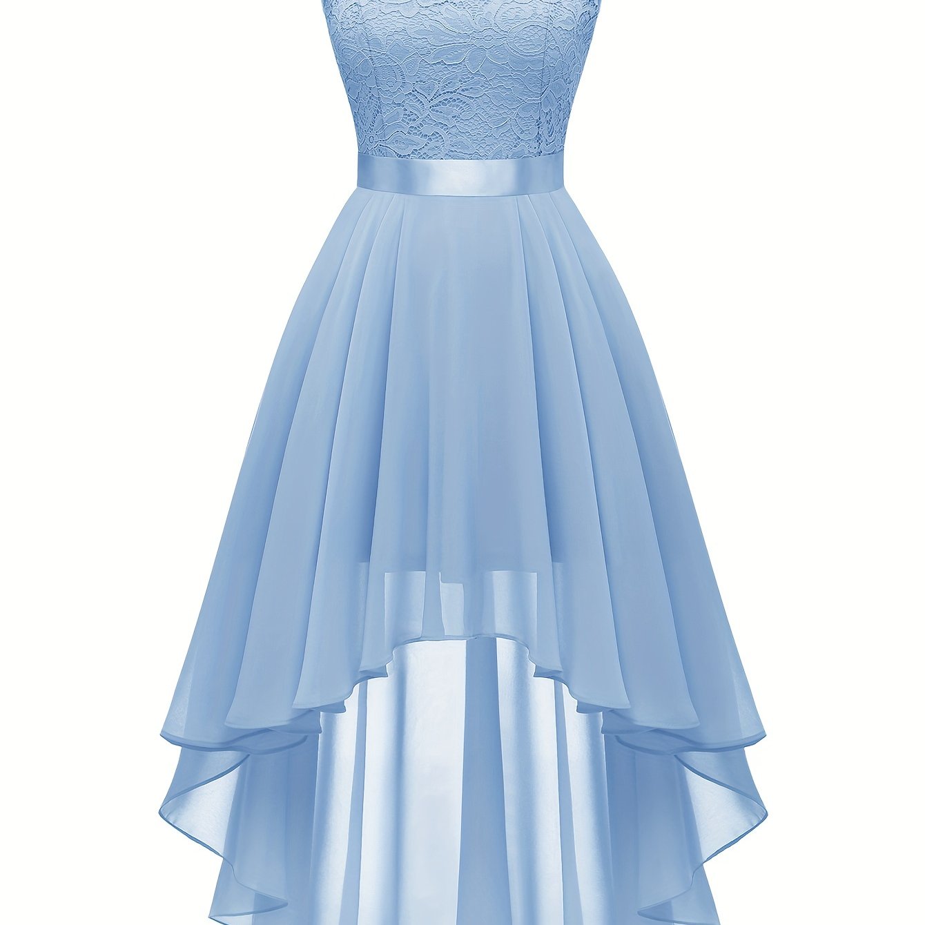 Asymmetric Lace Bow Waist Dress