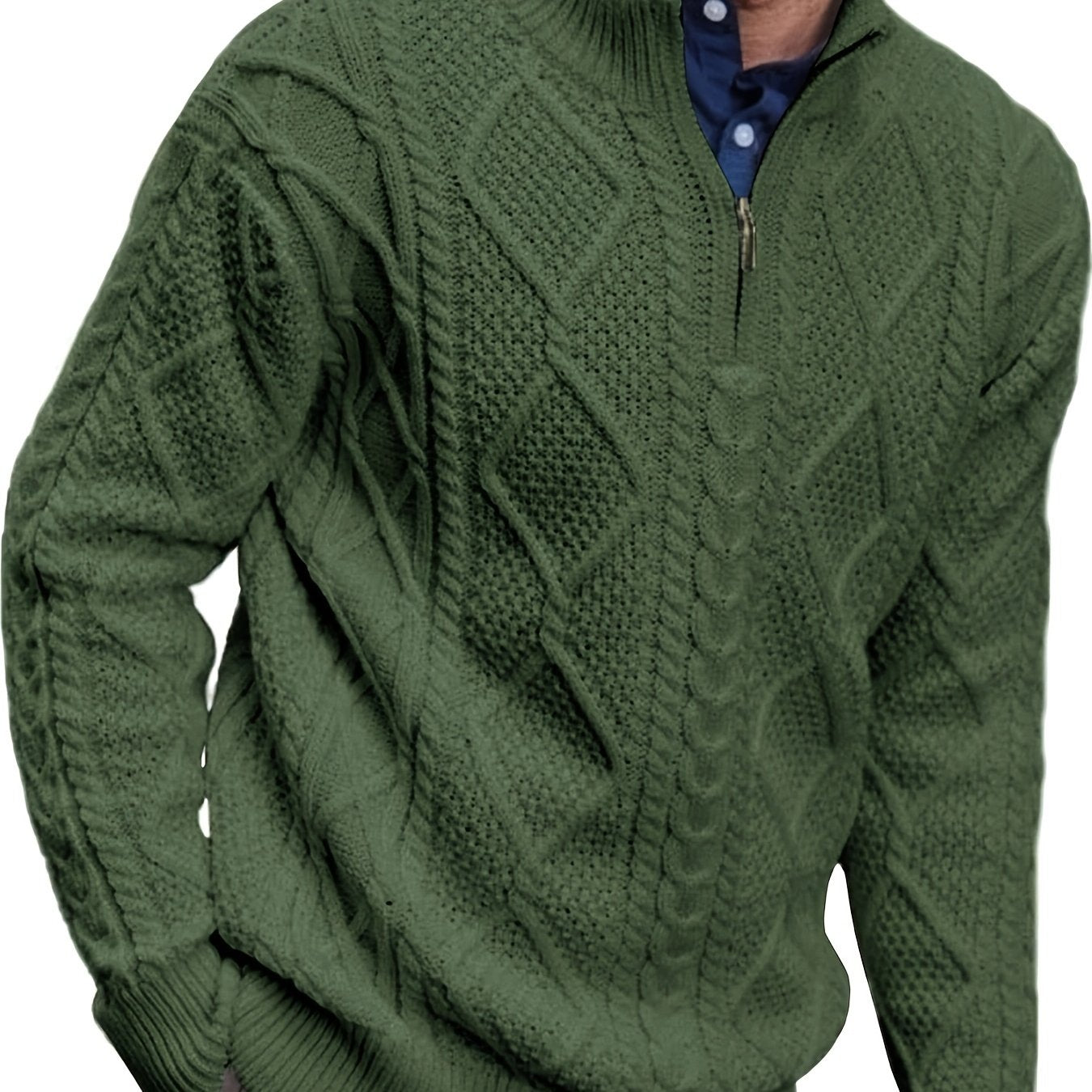 Twist Zip Knit Pullover