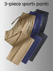 Women High-Waist Stretch Sports Pants Set (3pcs)