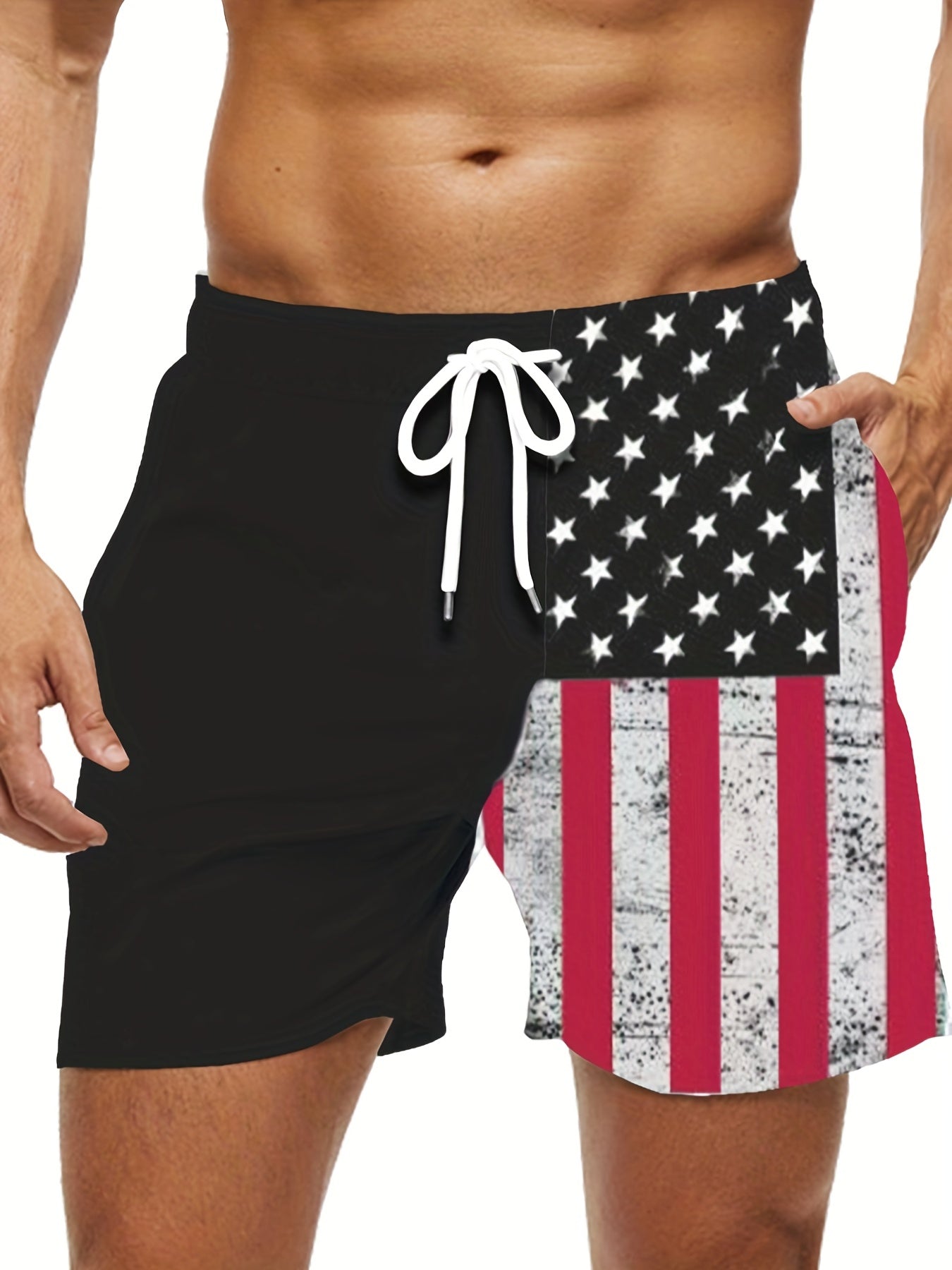 Flag Graphic Holiday Shorts