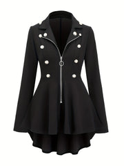 Vintage Zip Lapel Knit Blazer