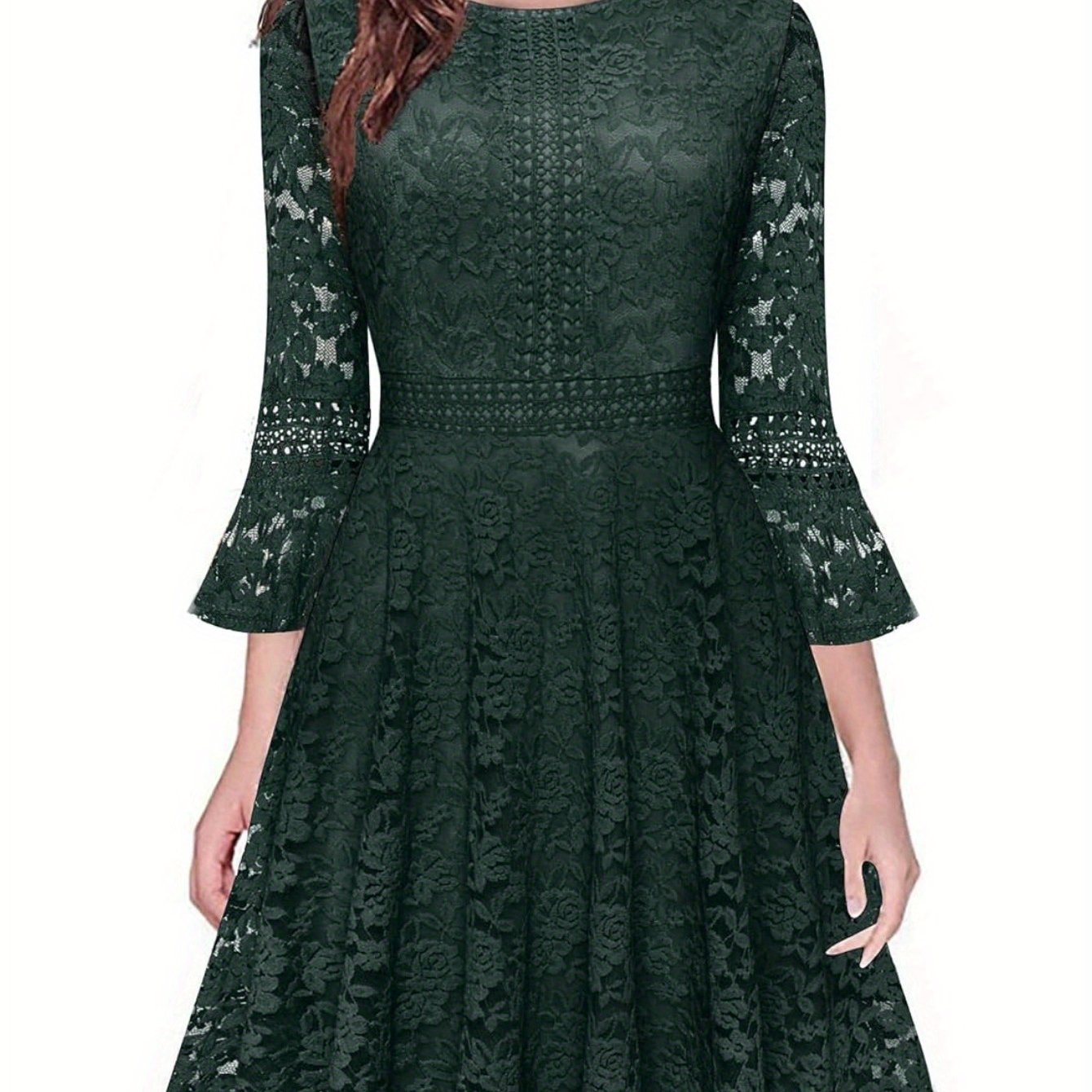 Vintage Lace Fit Flare Dress