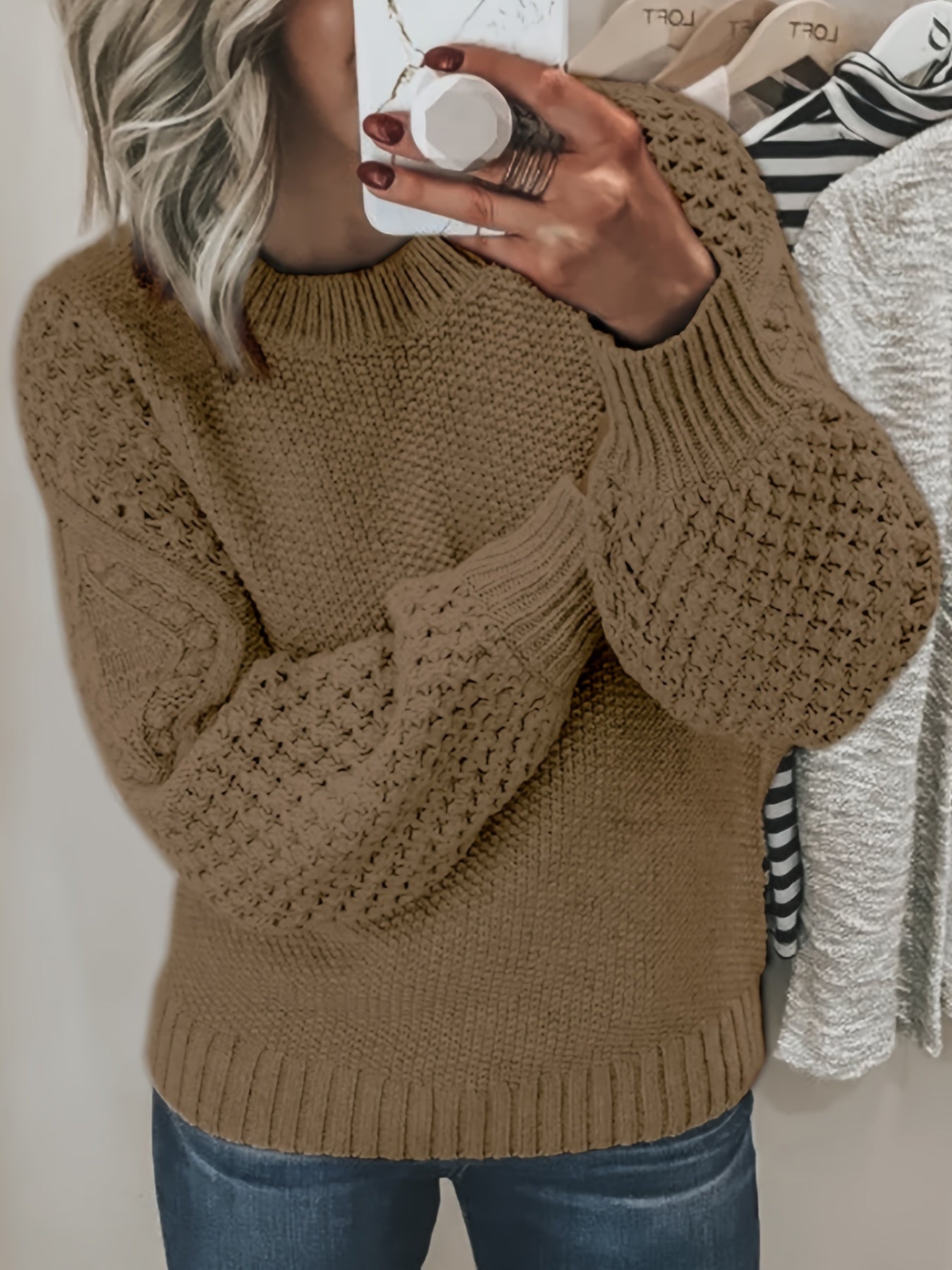 Rib Knit Crew Pullover