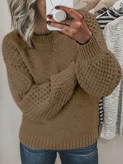 Rib Knit Crew Pullover