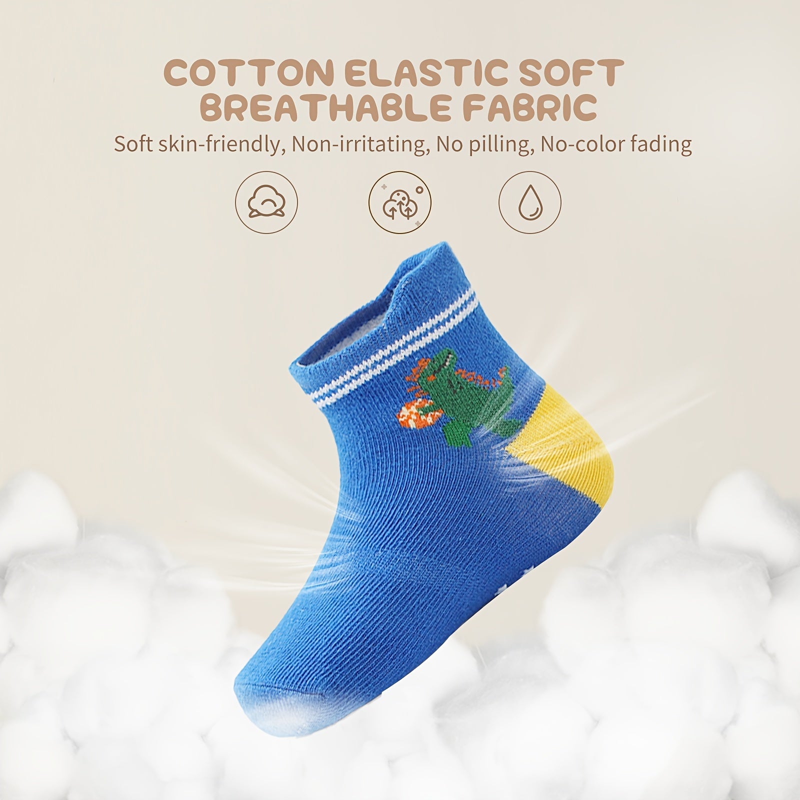 Non Slip Cotton Baby Ankle Socks