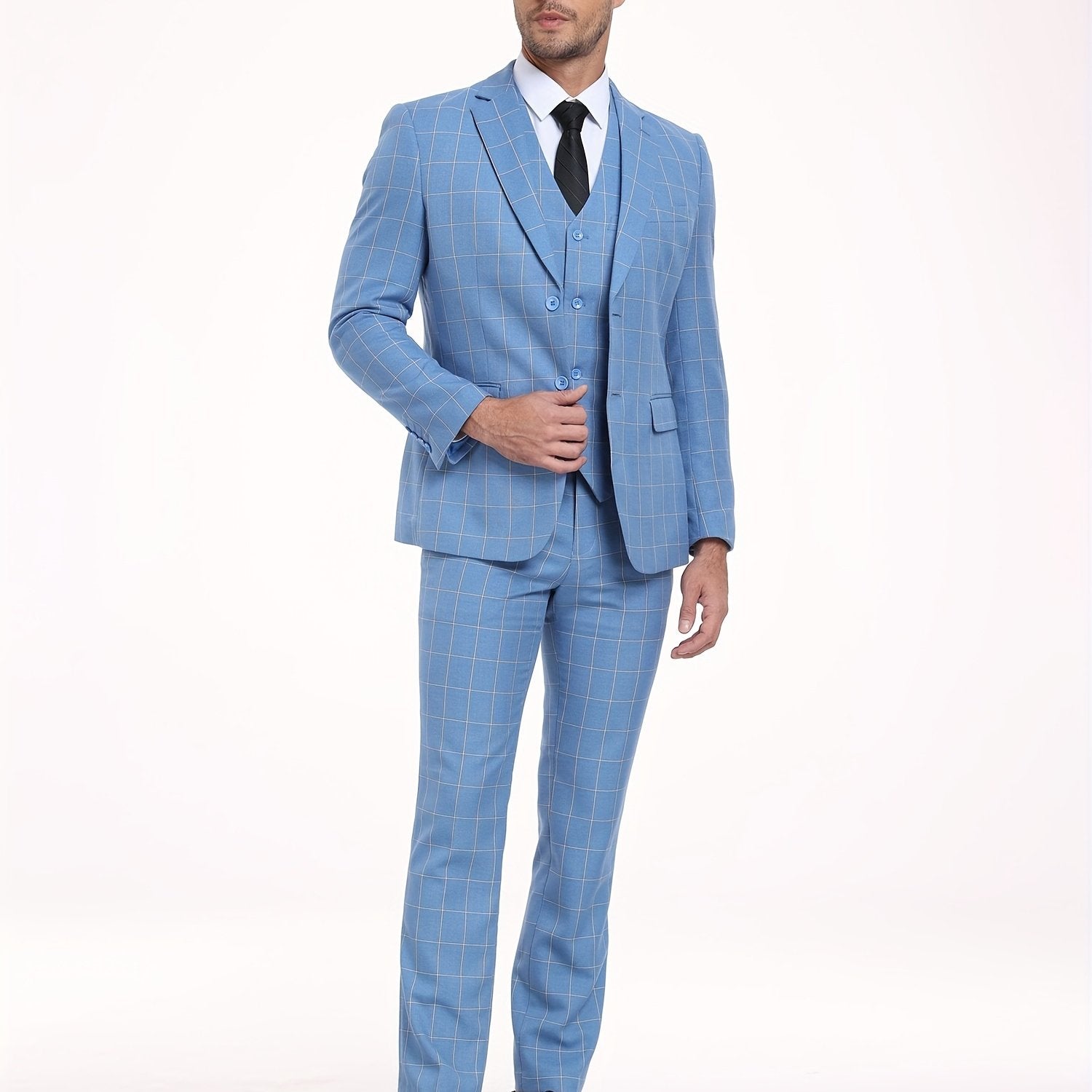 Plaid Double Trio Suit