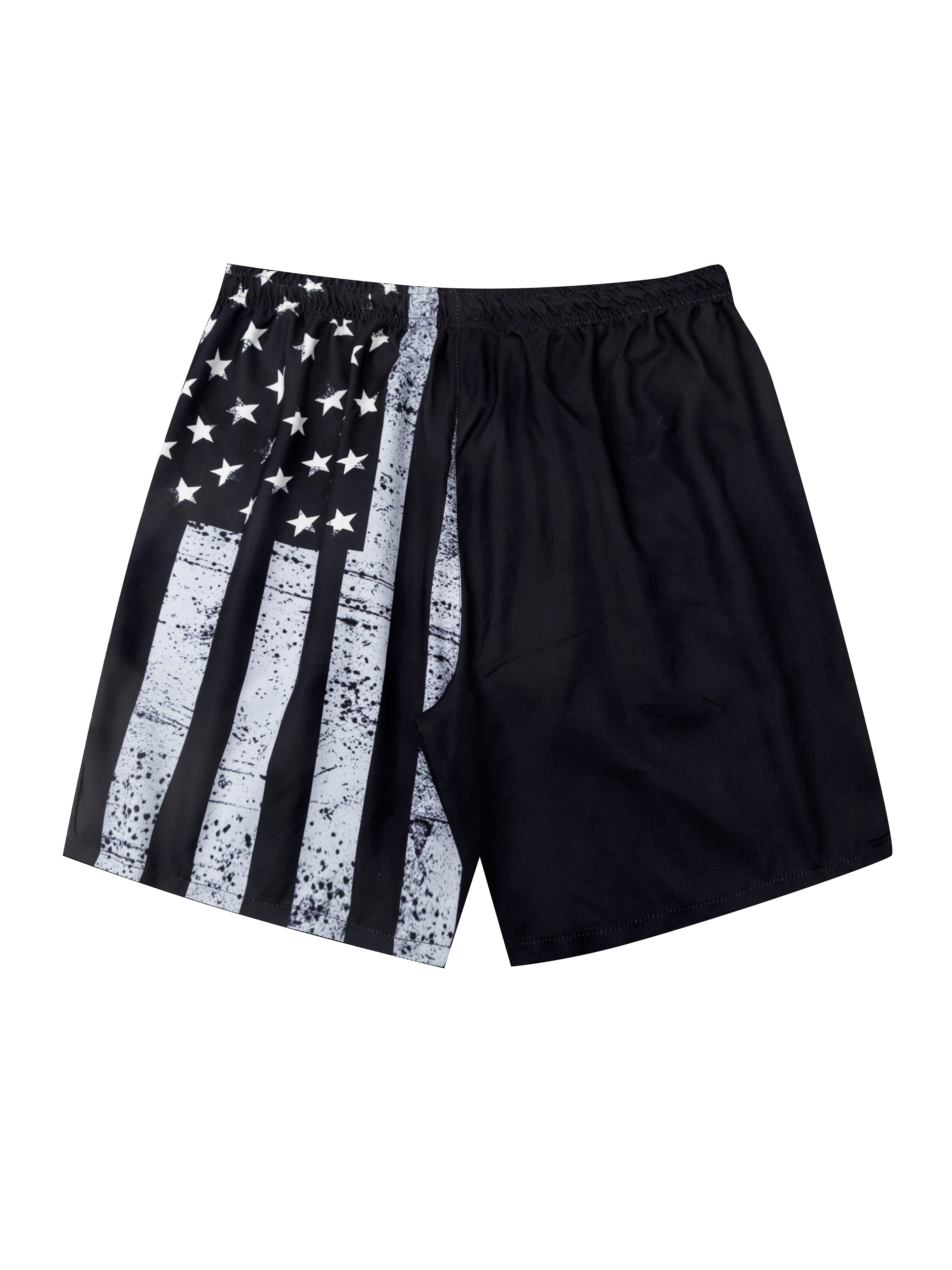 Flag Graphic Holiday Shorts