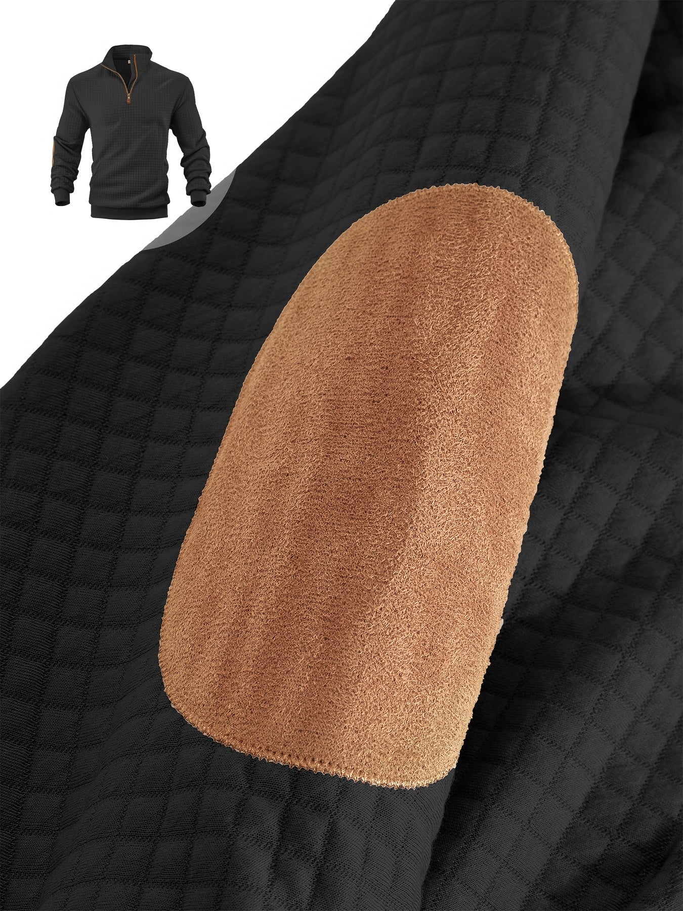 Plaid Stand Knit Top