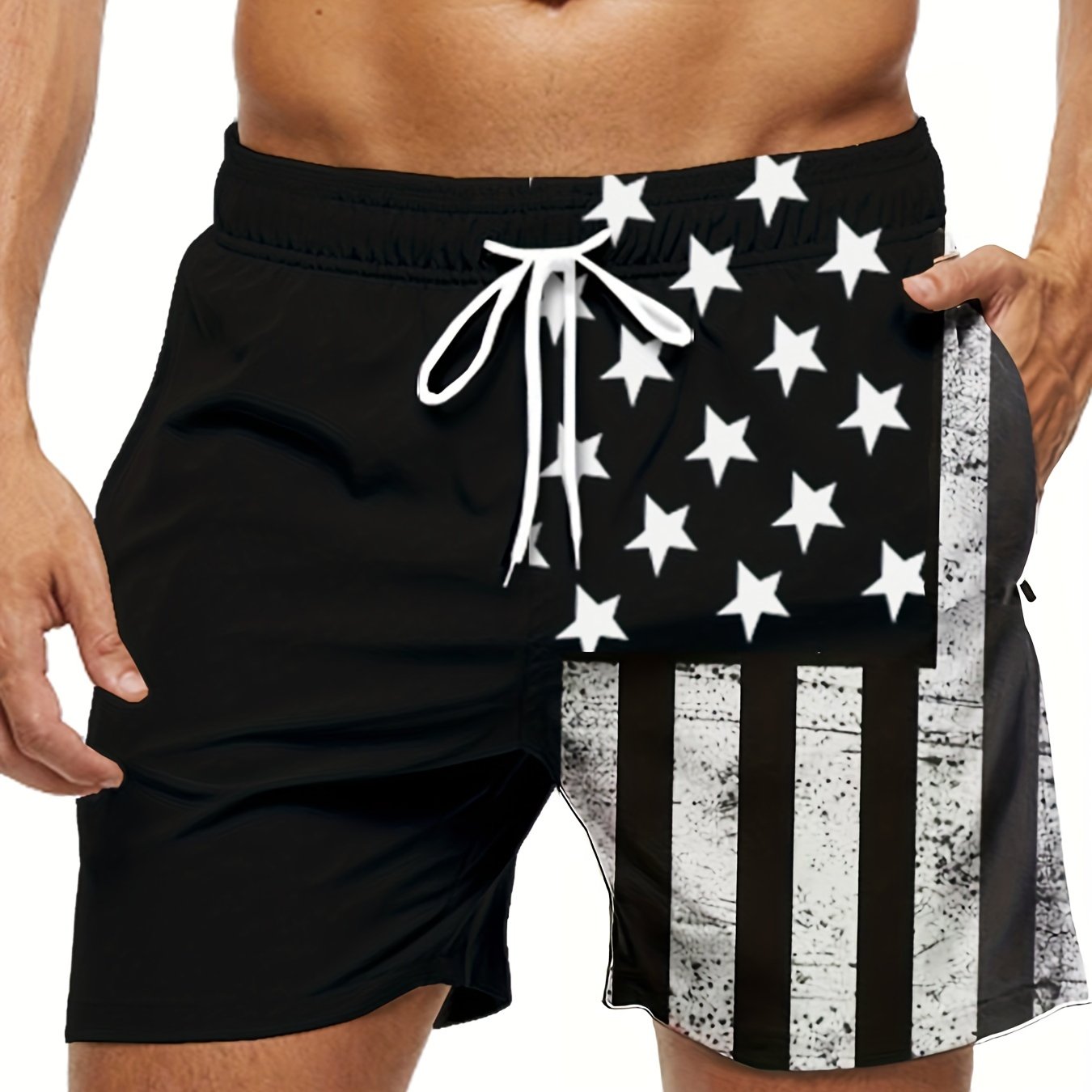 Flag Graphic Holiday Shorts