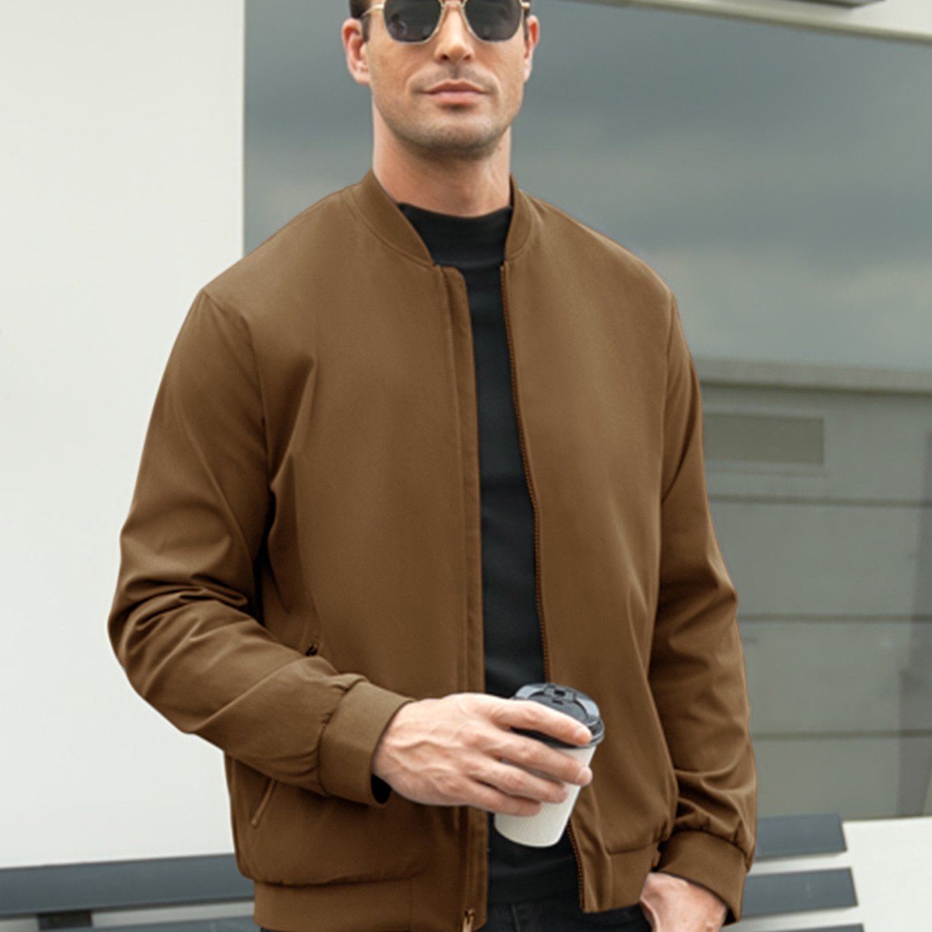 Men’s Lightweight Casual Flight Bomber Jacket