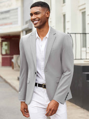 Notch Lapel Knit Blazer