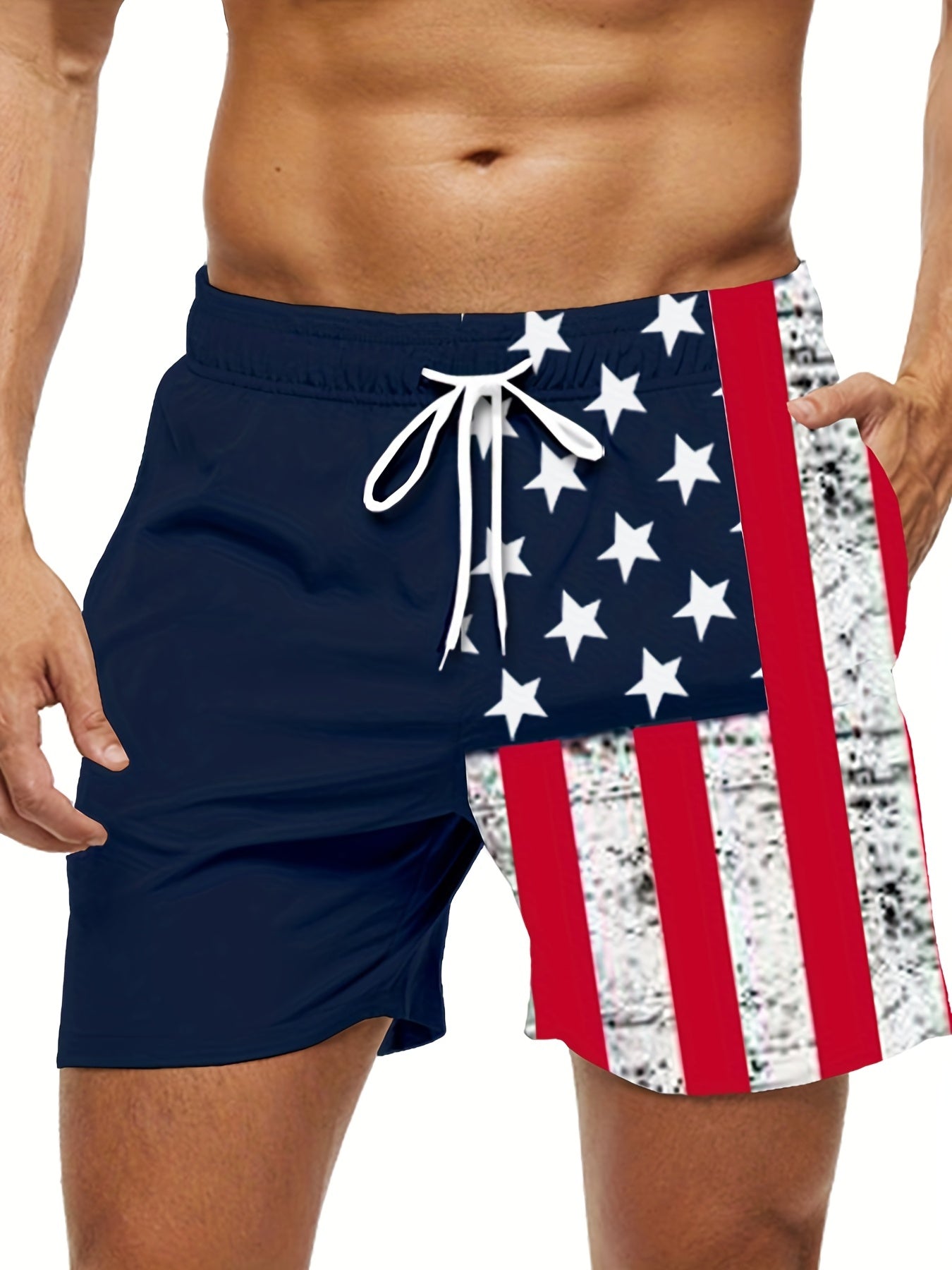 Flag Graphic Holiday Shorts