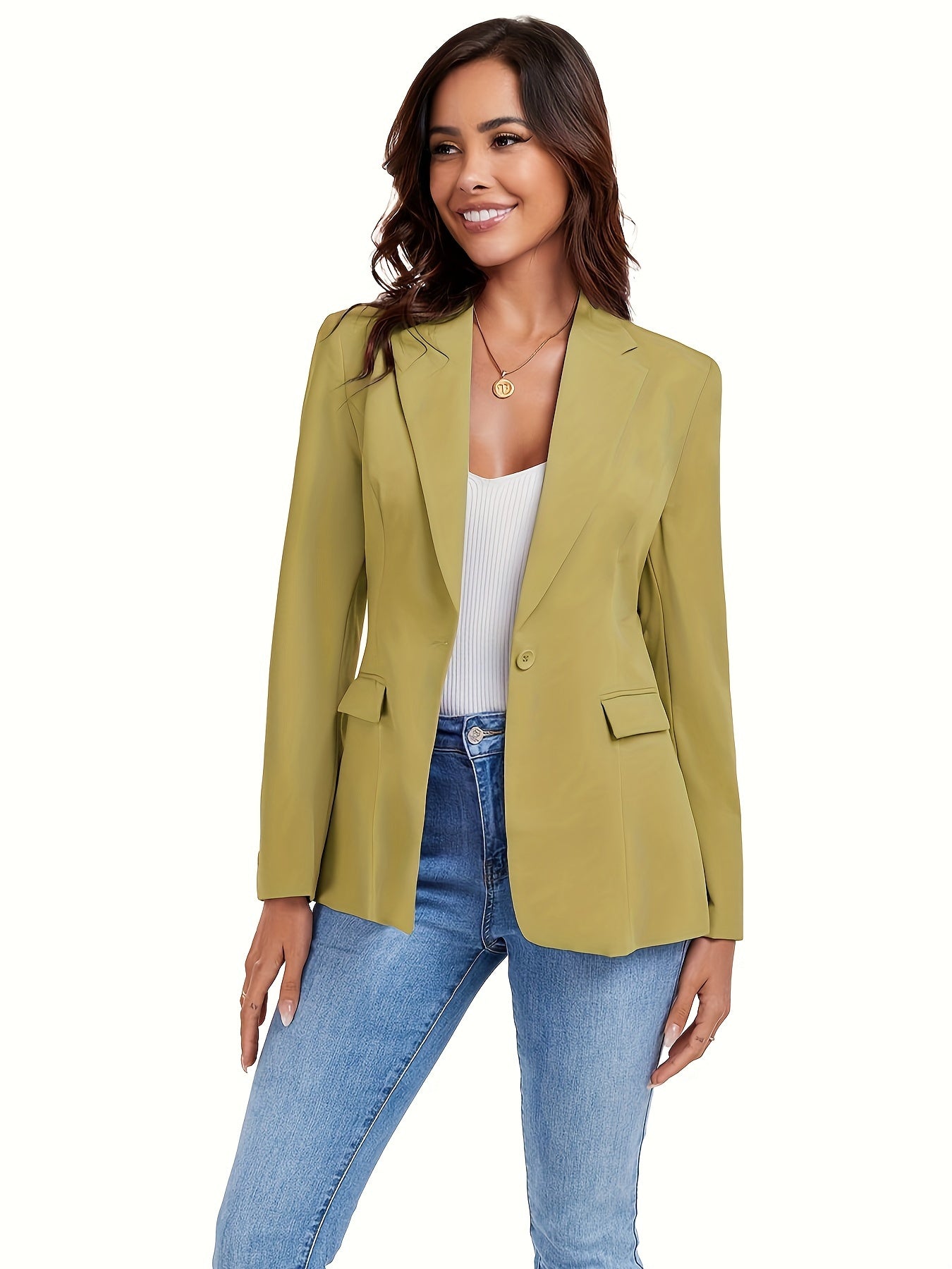 Single Button Office Work Blazer
