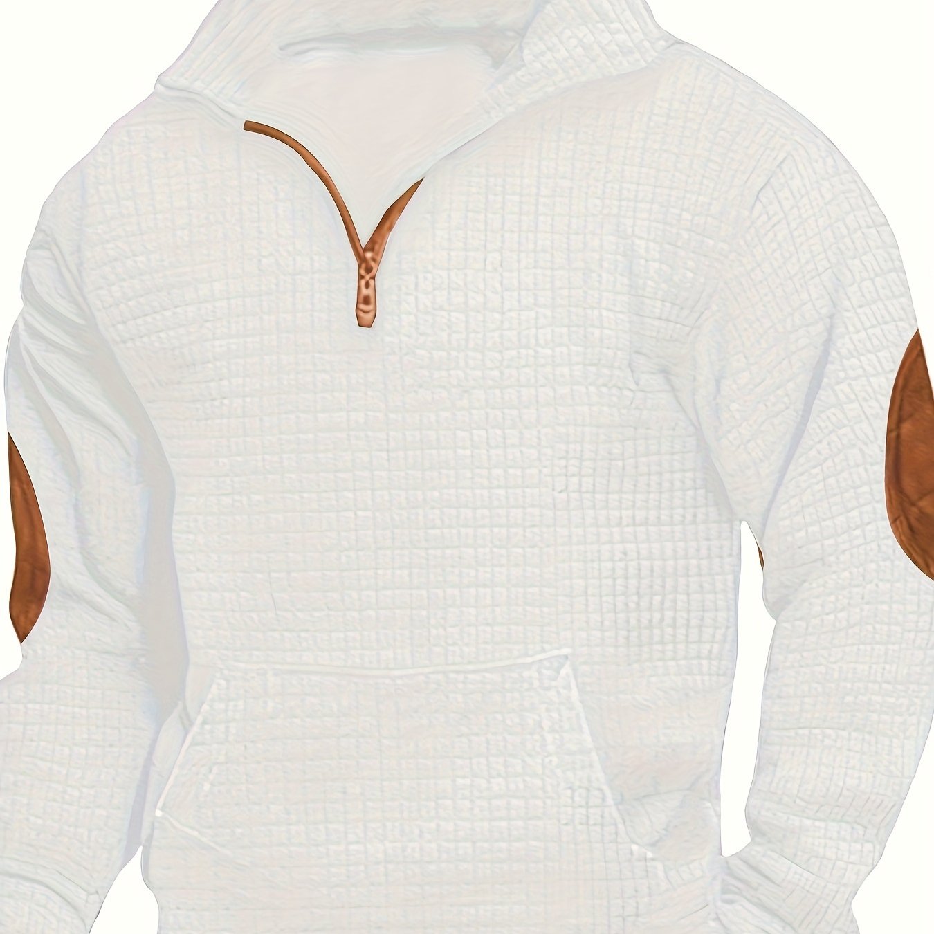 Plaid Stand Knit Top