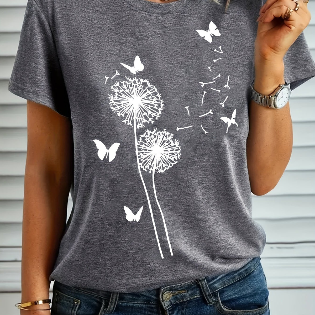Butterfly Print Summer Tee