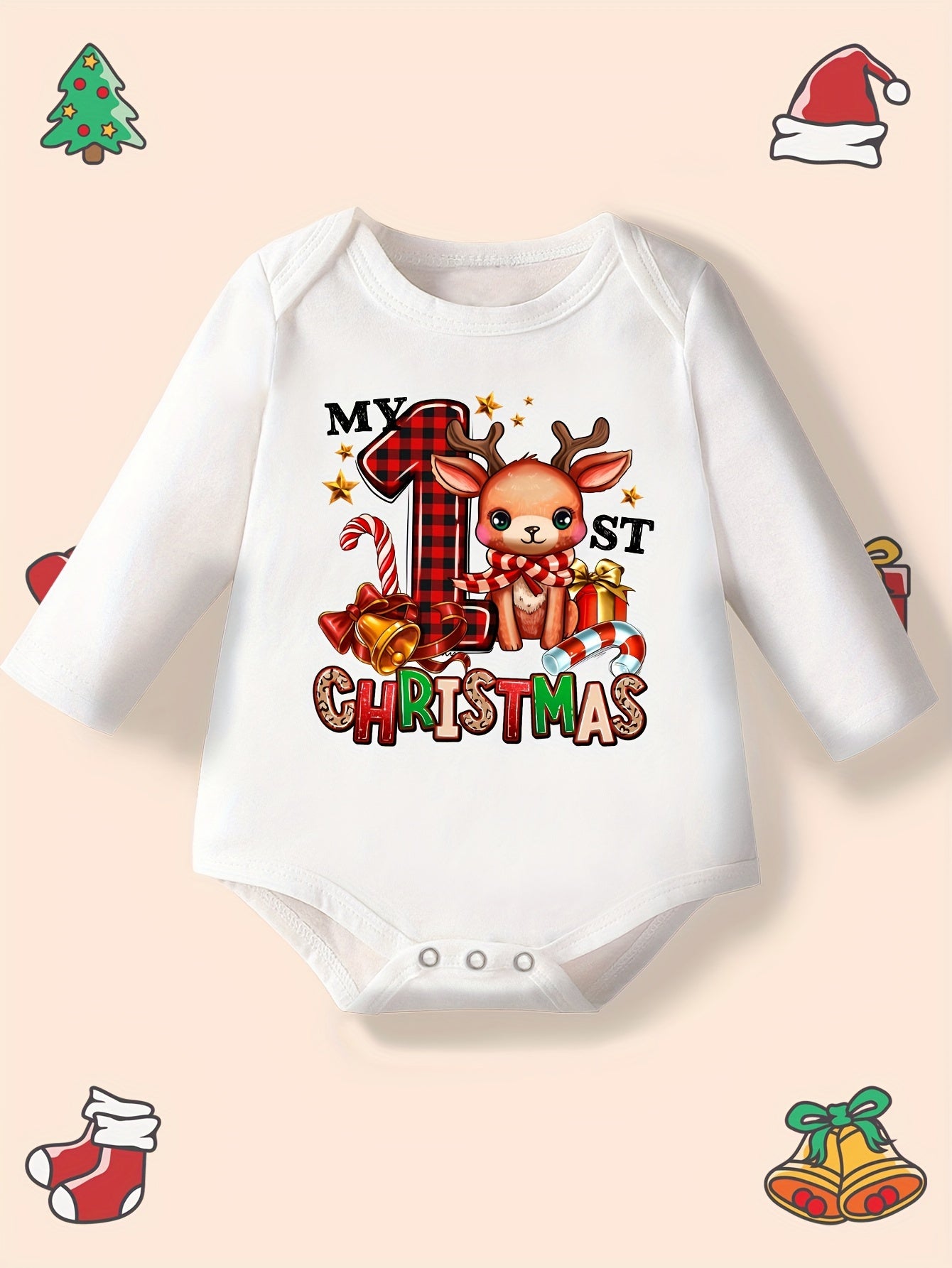Baby Girl “My 1st Christmas” Winter Romper