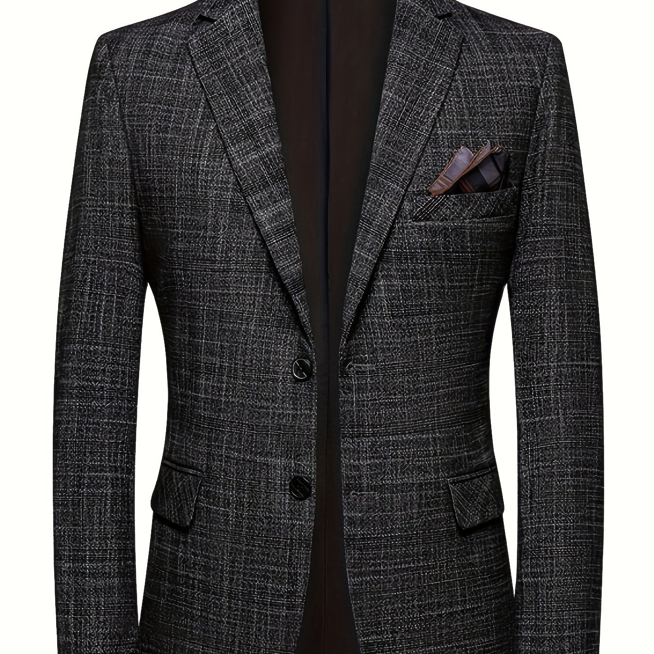 Classic Plaid Single Breasted Blazer