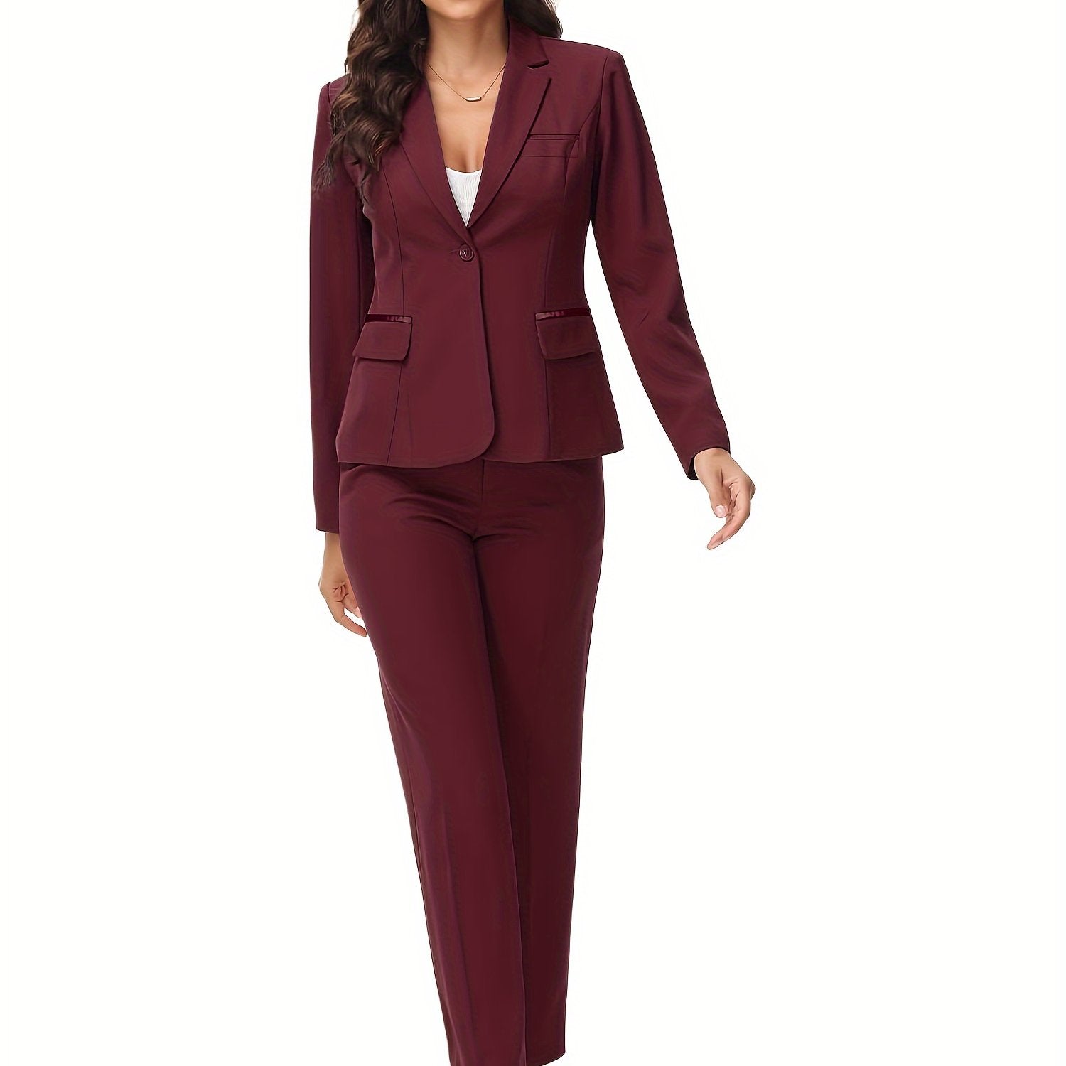 Elegant Plus Size Office Pantsuit