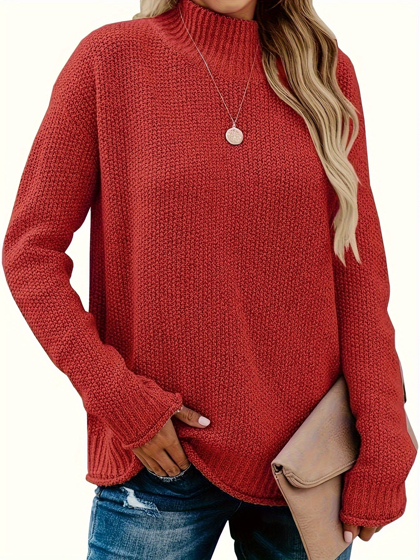 Oversized Turtleneck Knit Jumper