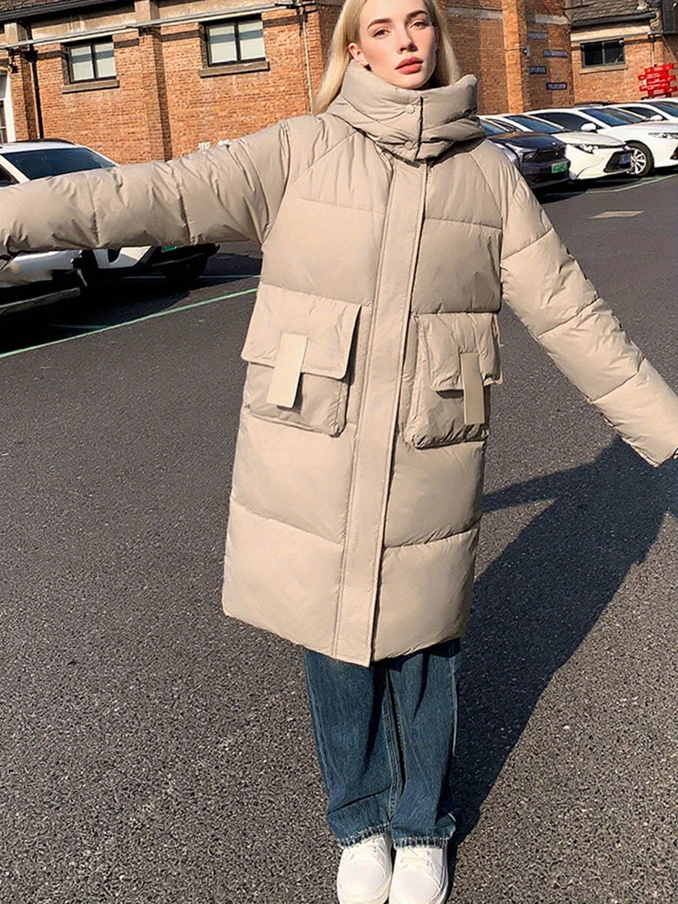 Women’s Hooded Mid-Length Puffer Coat