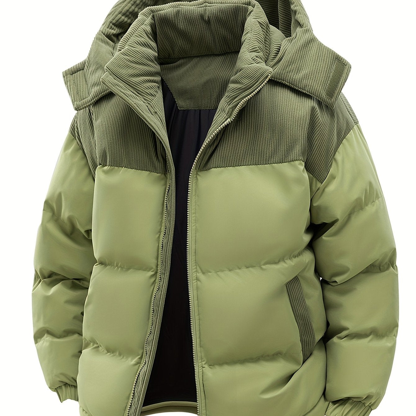 Men’s Heavy-Duty Insulated Winter Hooded Jacket