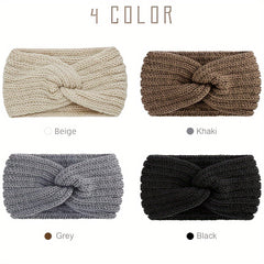 Women’s Cable Knit Winter Headband Set (4 Pieces)
