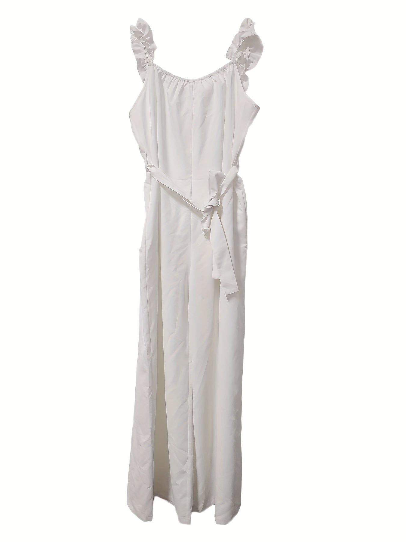 Plus Size Floral Detail Wide Leg Jumpsuit