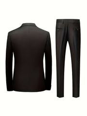 Elegant Black Two Piece Suit