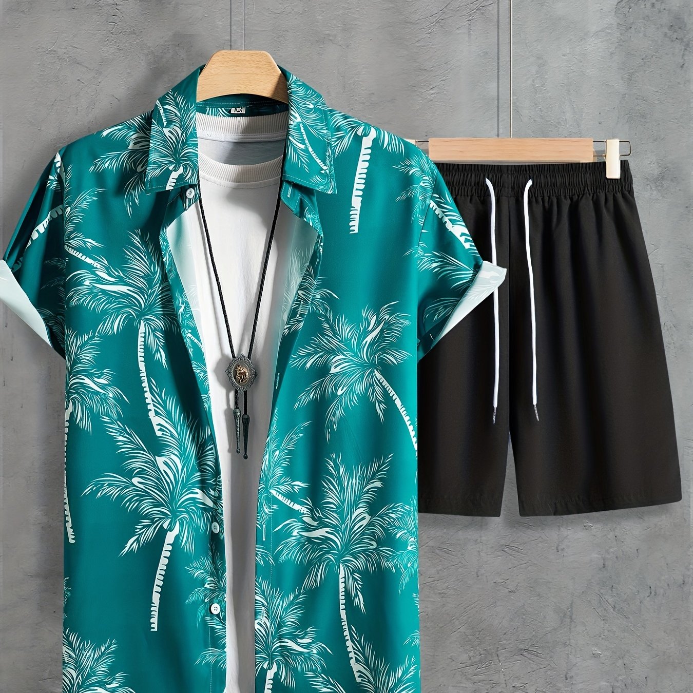 Tropical Camp Collar Shorts Set