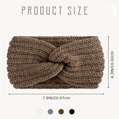 Women’s Cable Knit Winter Headband Set (4 Pieces)