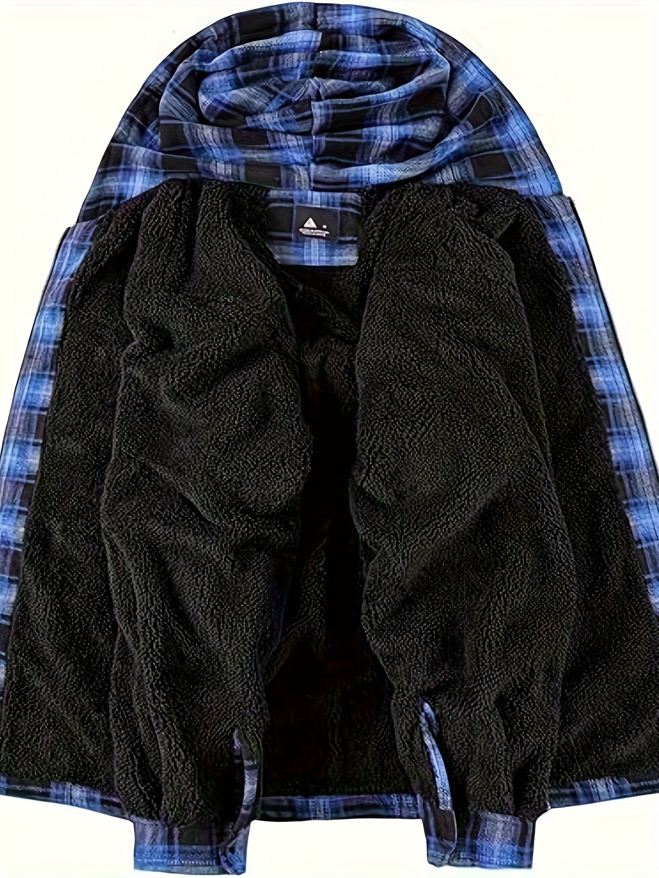 Men’s Heavyweight Plaid Hooded Winter Jacket – 2-Piece Set