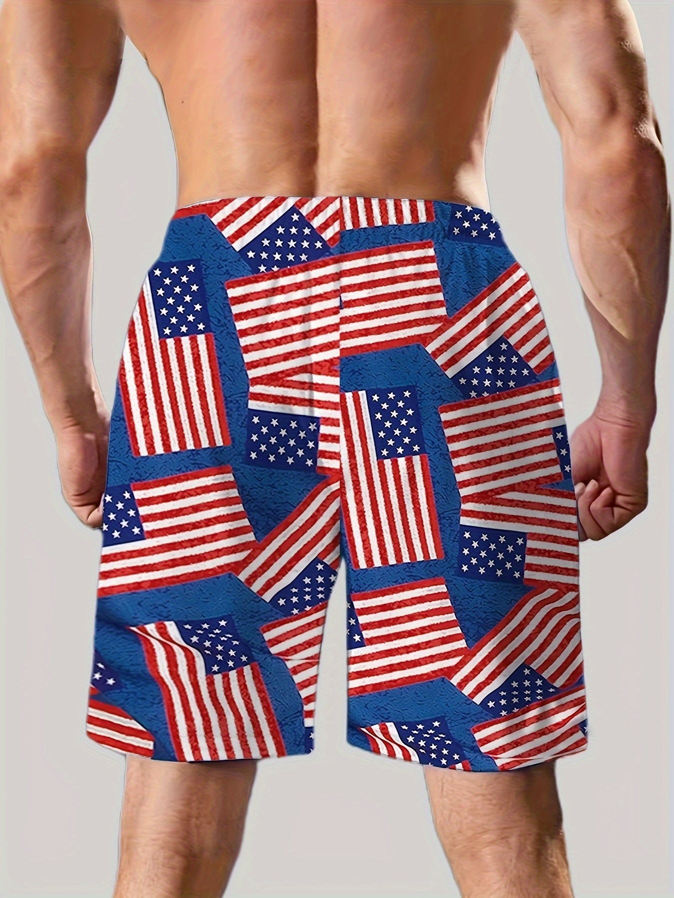 Flag Graphic Holiday Shorts