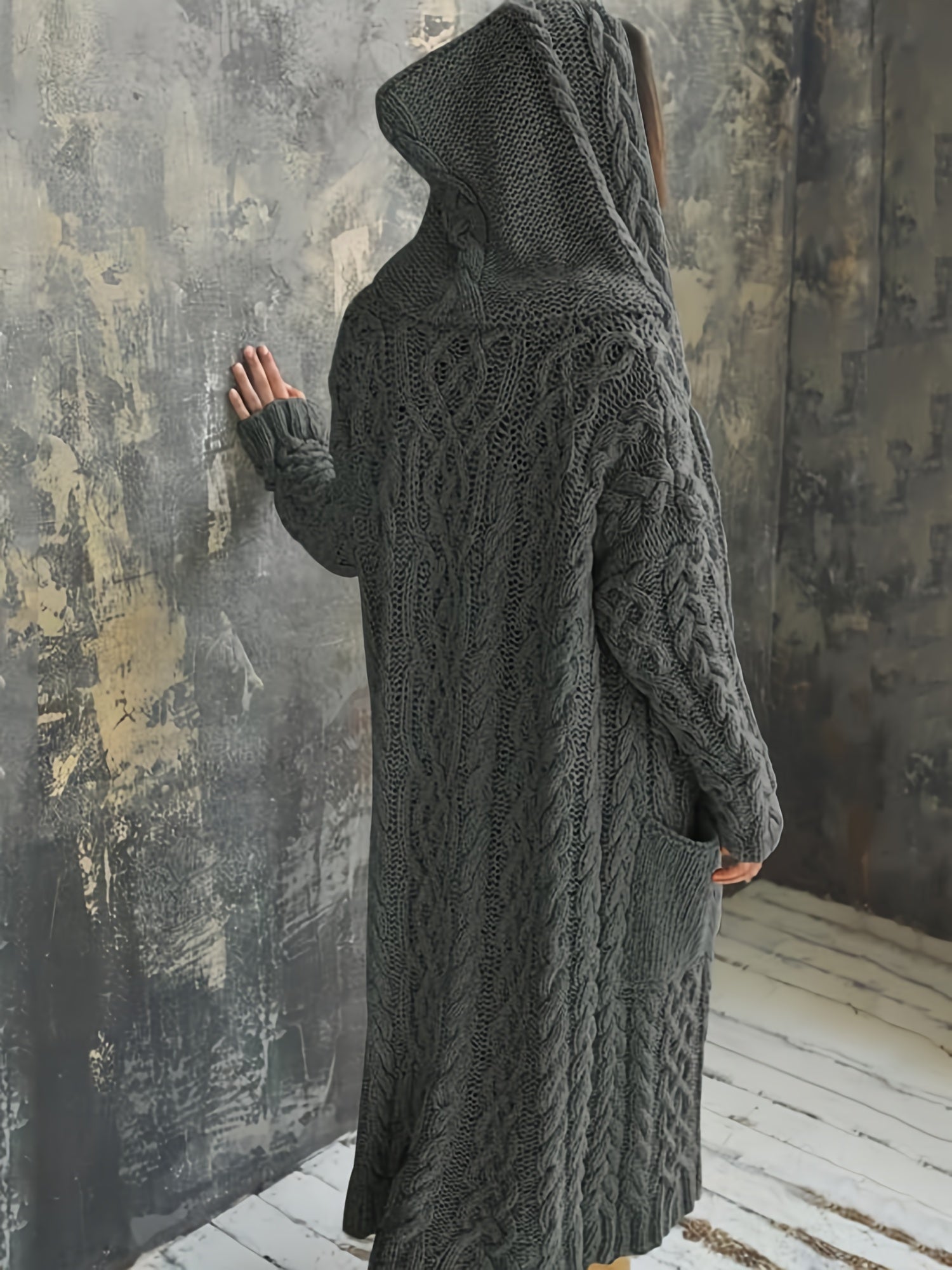 Cozy Hooded Knit Cardigan