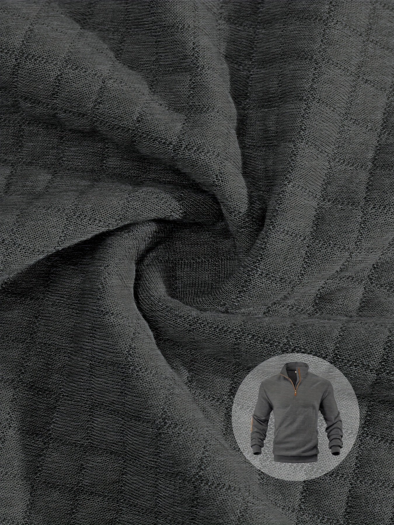 Plaid Stand Knit Top