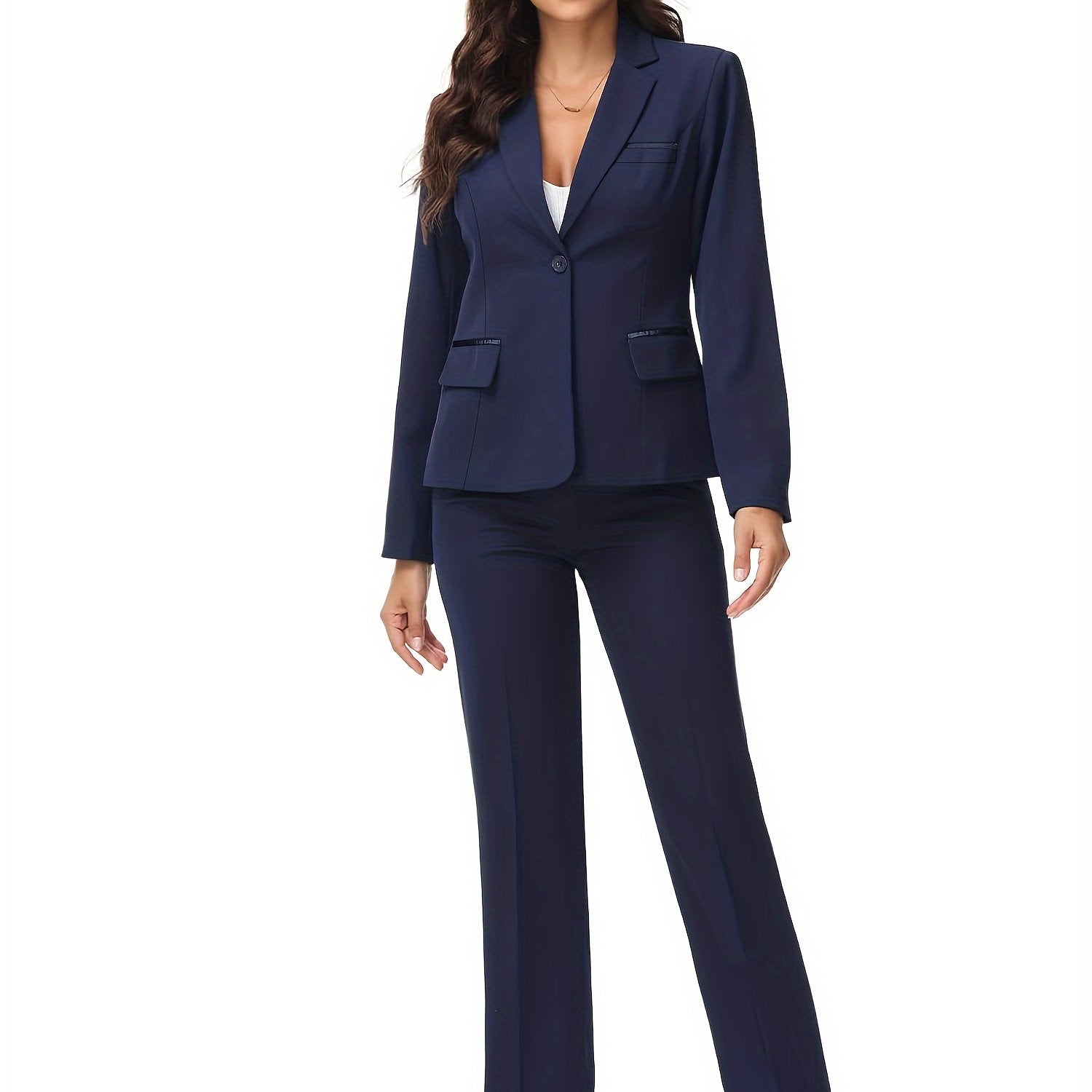 Elegant Plus Size Office Pantsuit