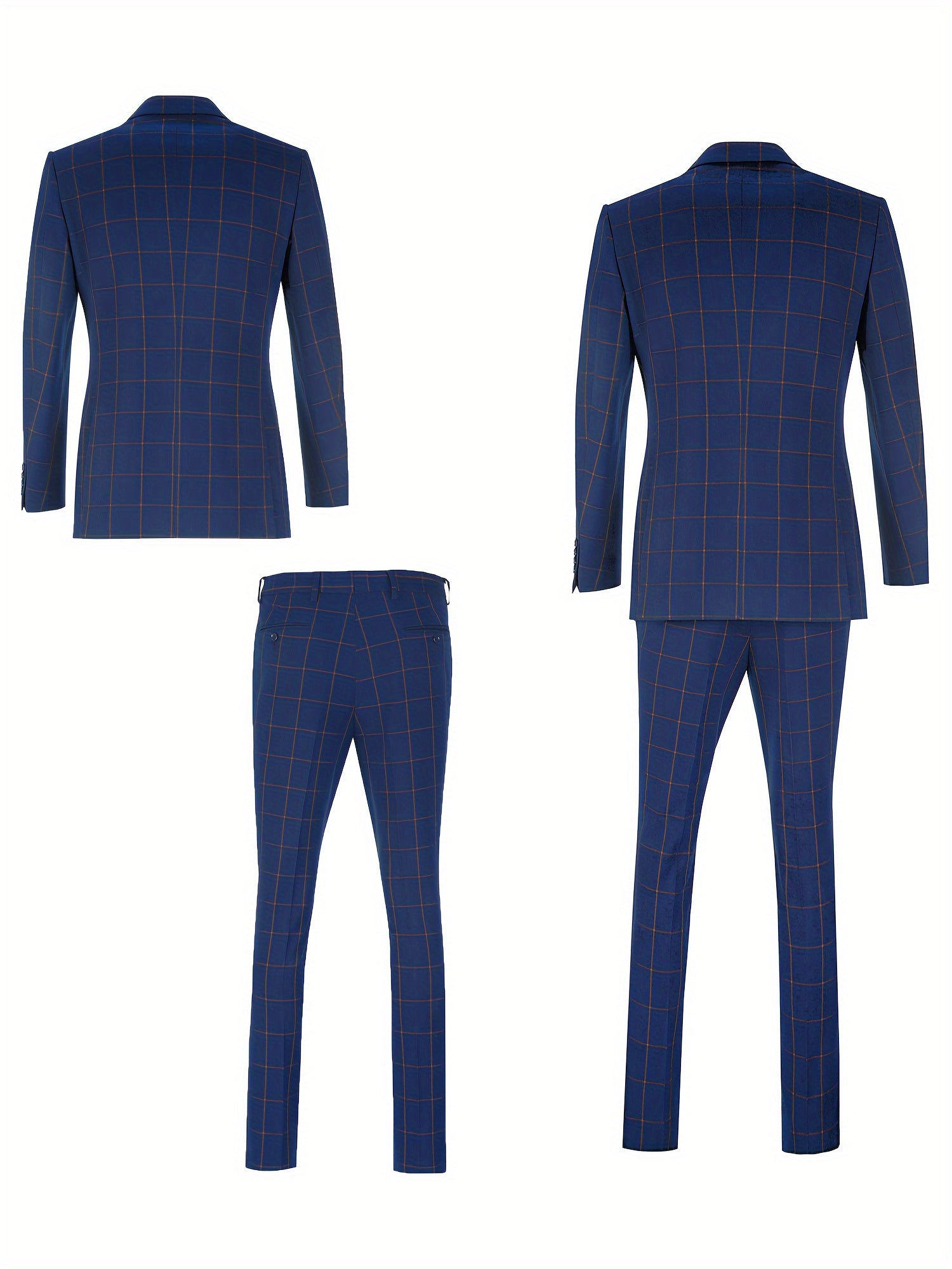 Plaid Double Trio Suit