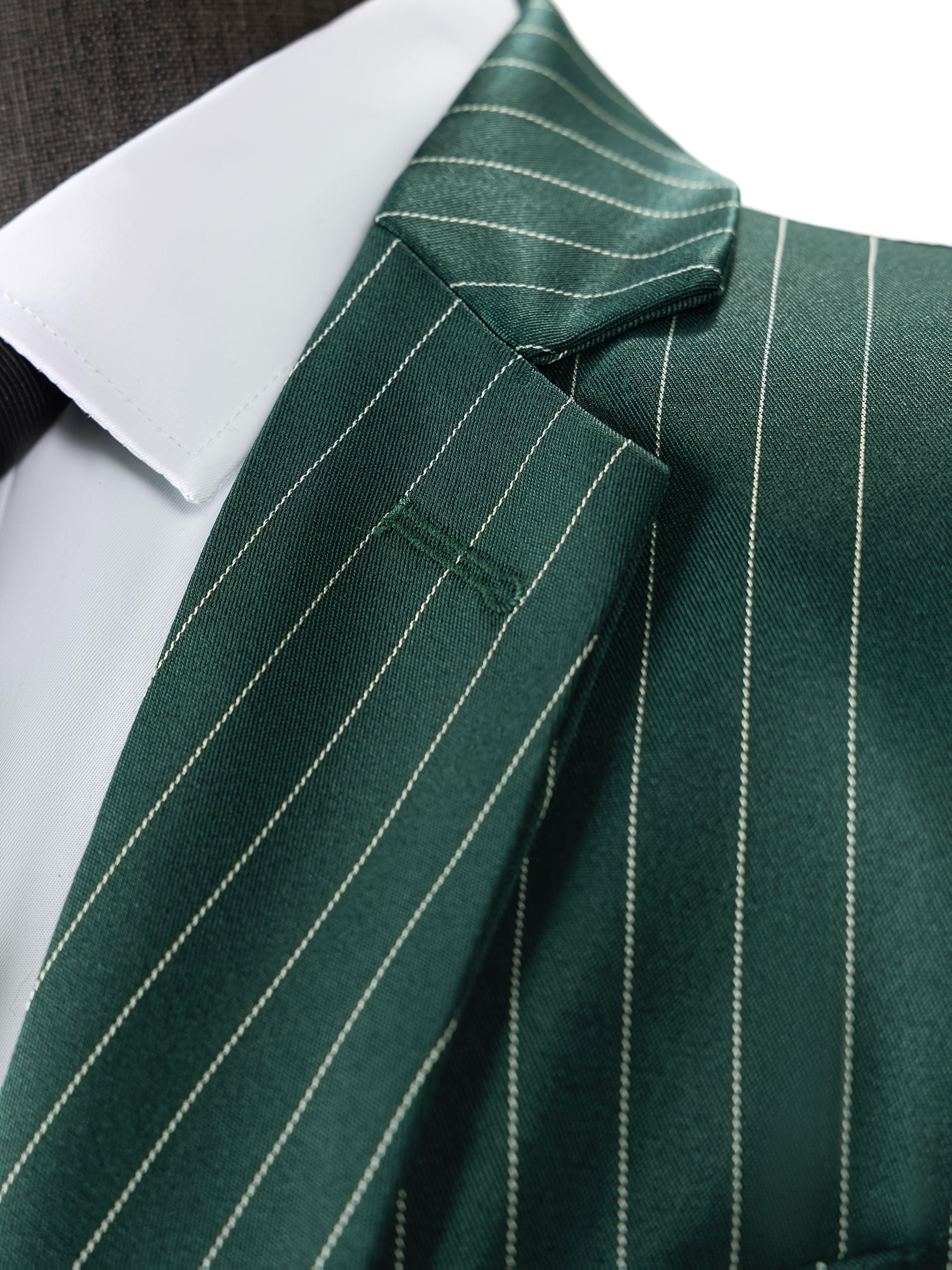 Men’s Three-Piece Vertical Stripe Suit Set