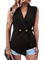 Asym Knot Vest Blazer