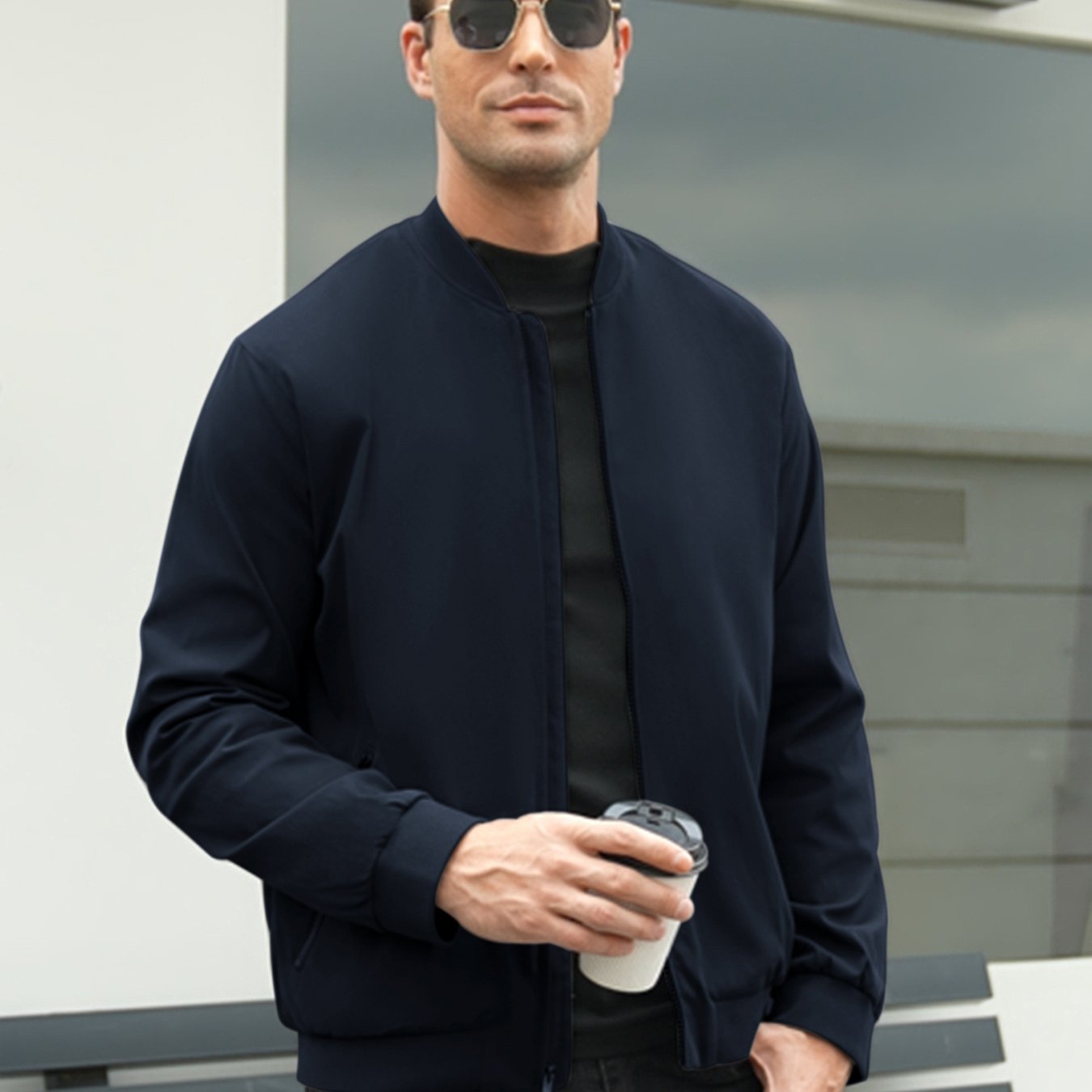 Men’s Lightweight Casual Flight Bomber Jacket