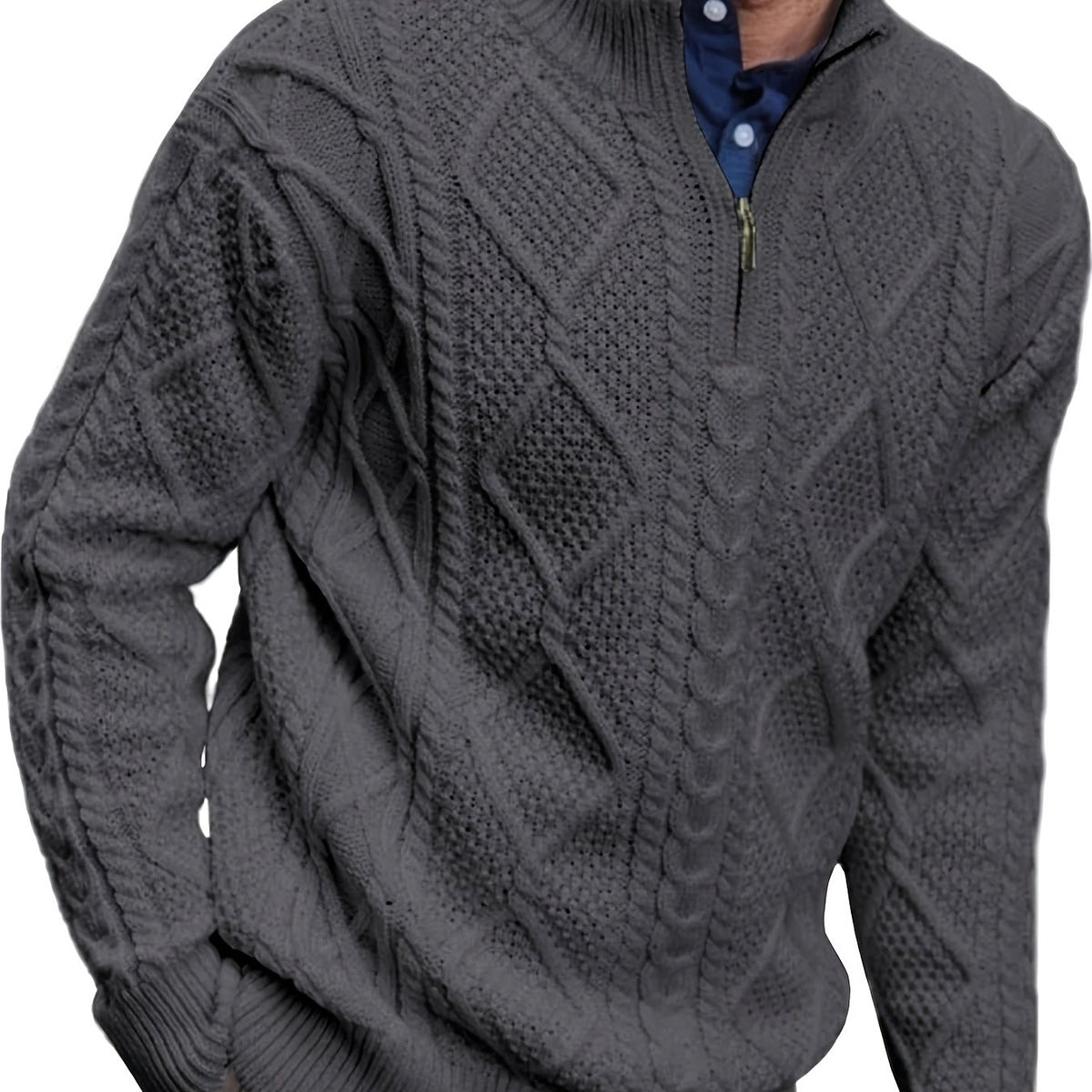 Twist Zip Knit Pullover