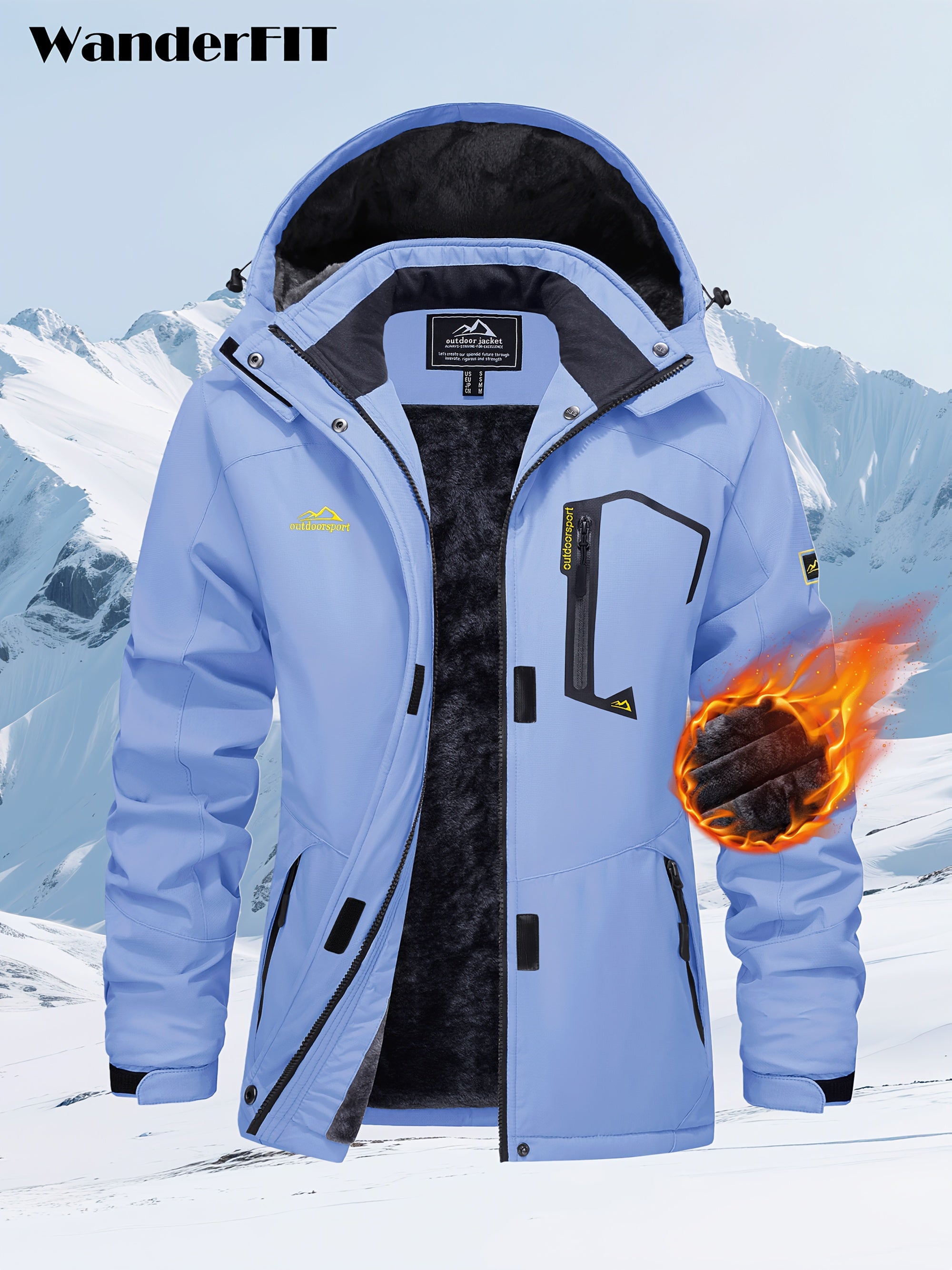 Women’s Windproof Softshell Fleece Winter Jacket