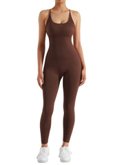Seamless Backless Yoga Jumpsuit for Women