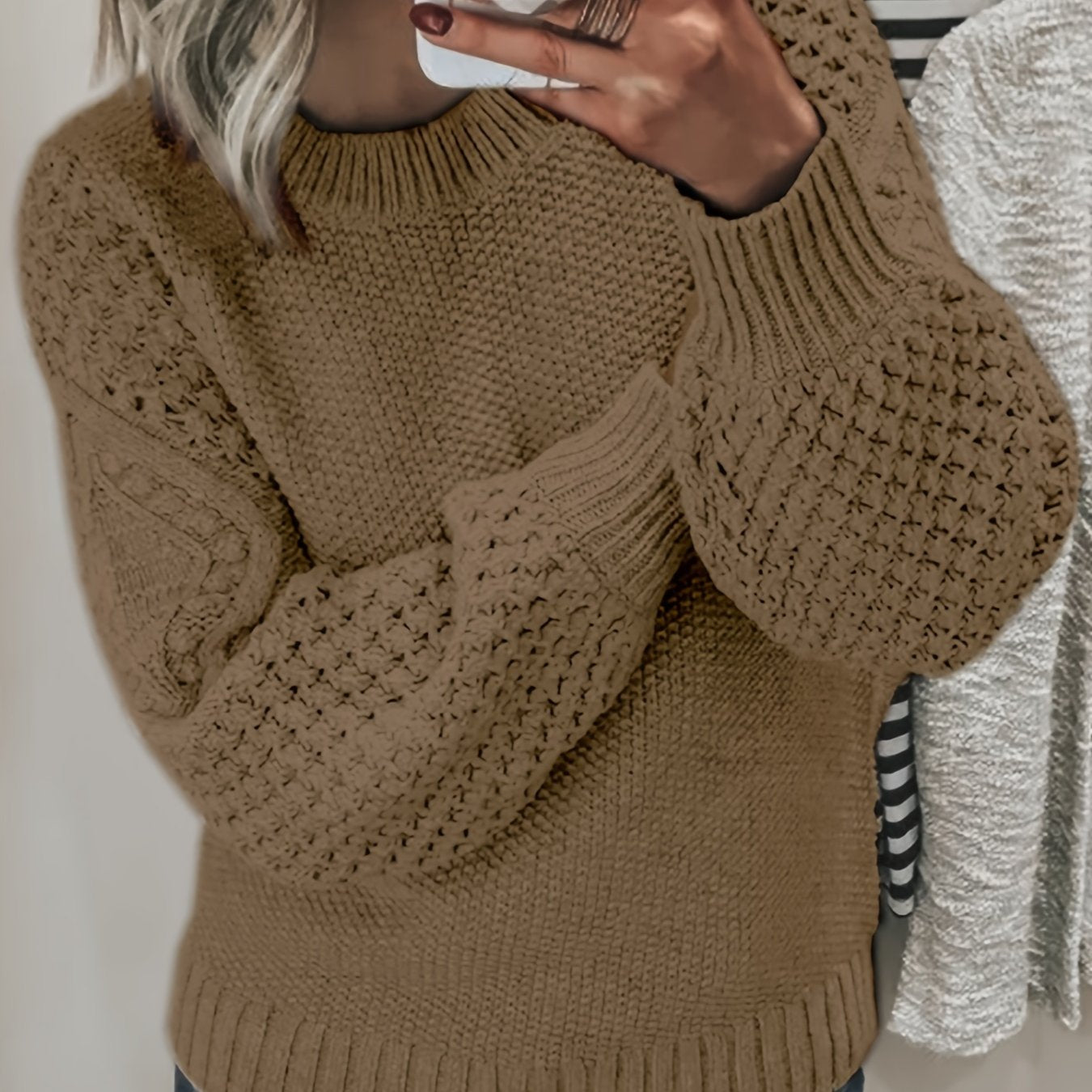 Rib Knit Crew Pullover