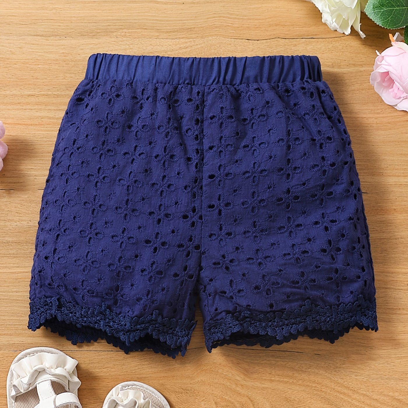 Toddler Lace Elastic Summer Shorts