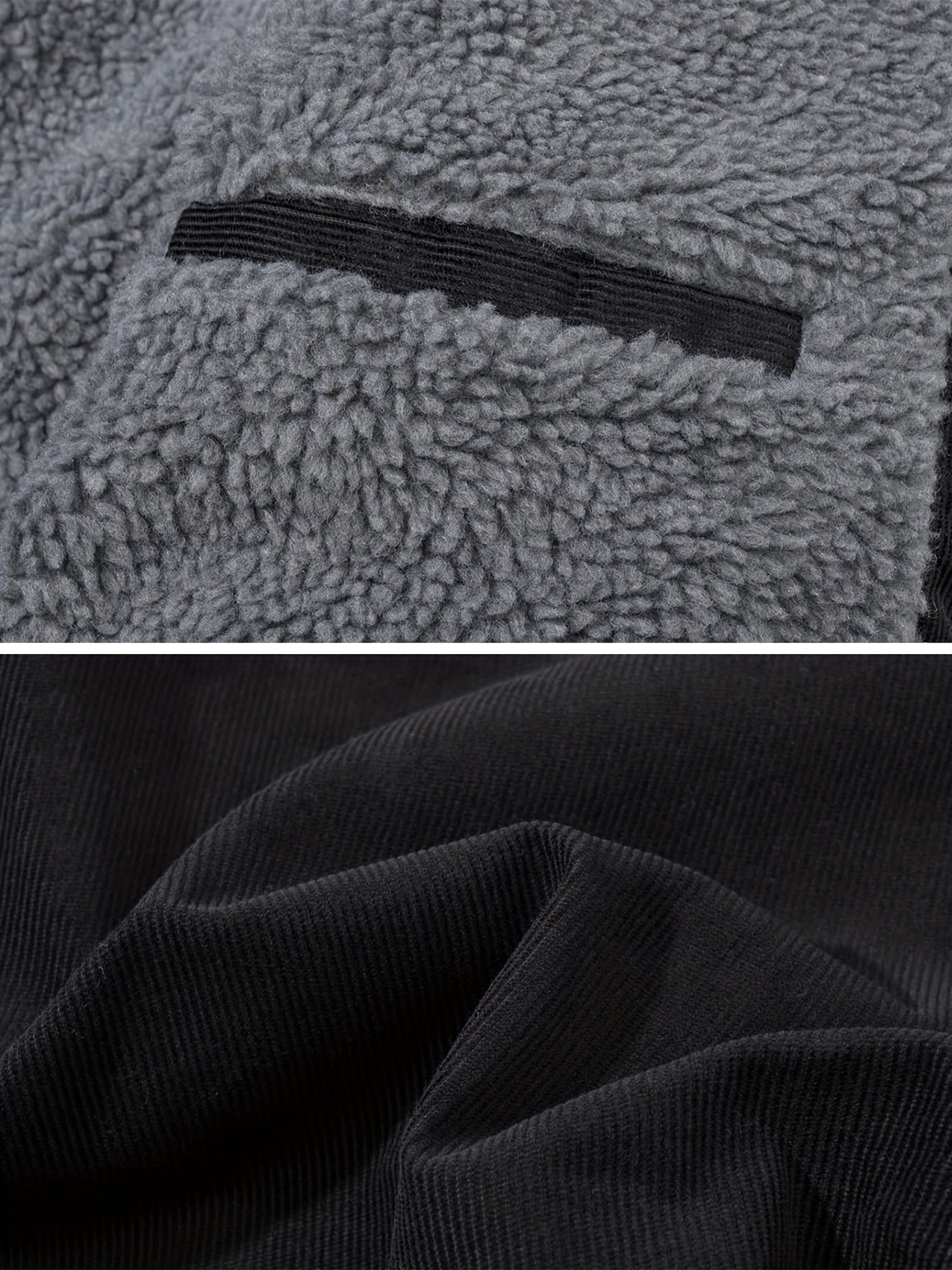 Sherpa-Lined Corduroy Winter Jacket