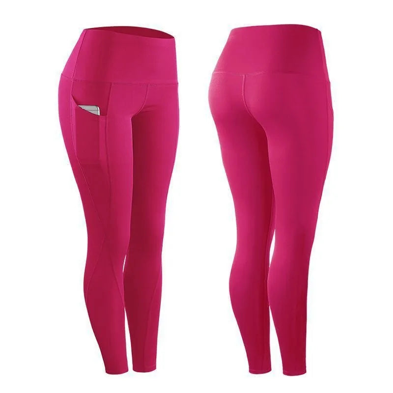 Ruched Pocket Tummy Control Leggings