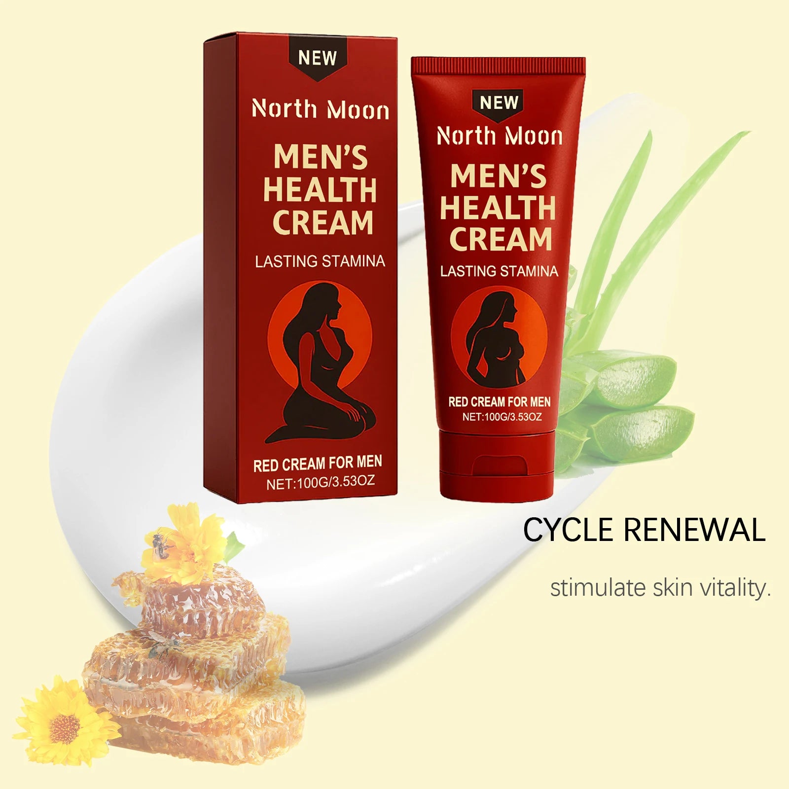 North Moon Men Intimate Care Cream Massage Cream Gentle Moisturizing Nourishing Body Skin Comfort External Use Daily Care 100g