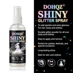 Festival Glitter Spray 100ml Silver Sparkle Body Paint for Weddings, NYE, Costume Party, Stage Performance, SFX Makeup - Washabl